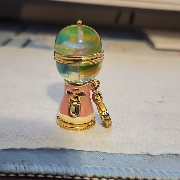 Juicy Couture Jewelry - Pink & Gold Gumball Machine Charm with Multicolor Globe